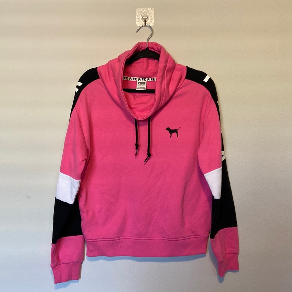 Victoria’s Secret pink (pink) hoodie with turtleneck size small